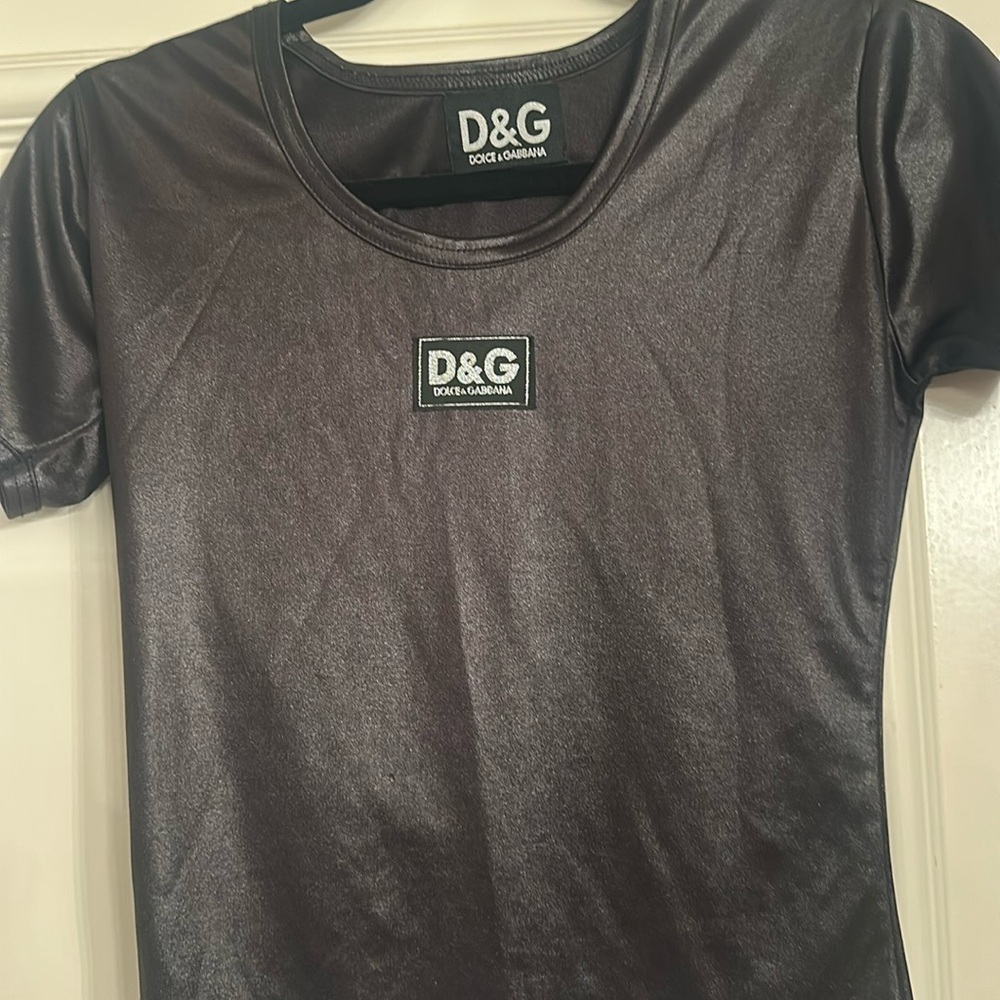 D&G Black Short Sleeve Top